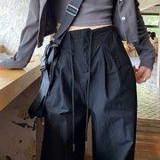 중국구매대행 추천 하이웨이스트 카고 나일론 팬츠 여자 